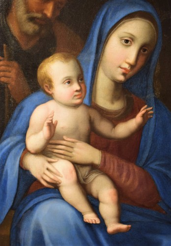 Holy Family with Saint Anna - workshop of G.B.Salvi Sassoferrato (1609-1685)  - 